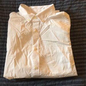 White mens small long sleeve dress shirt